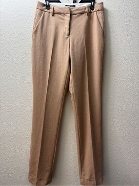 Chadwicks of Boston Pants Womens 6T Tall Camel Brown Wool Blend Dress Trousers